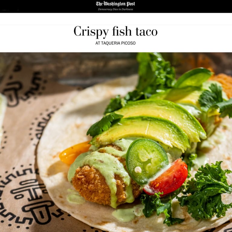 The 25 Best Tacos in the D.C | Crispy Fish Taco