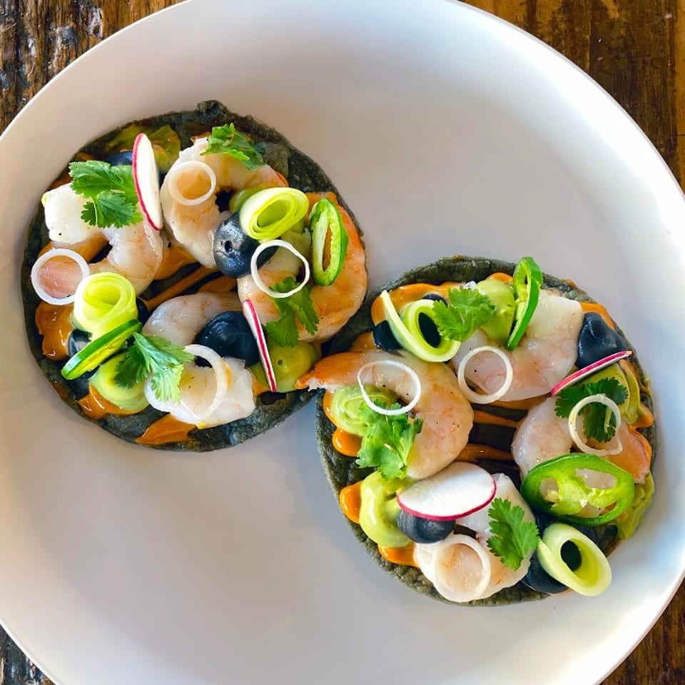 Shrimp Tostadas Delight